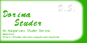dorina studer business card